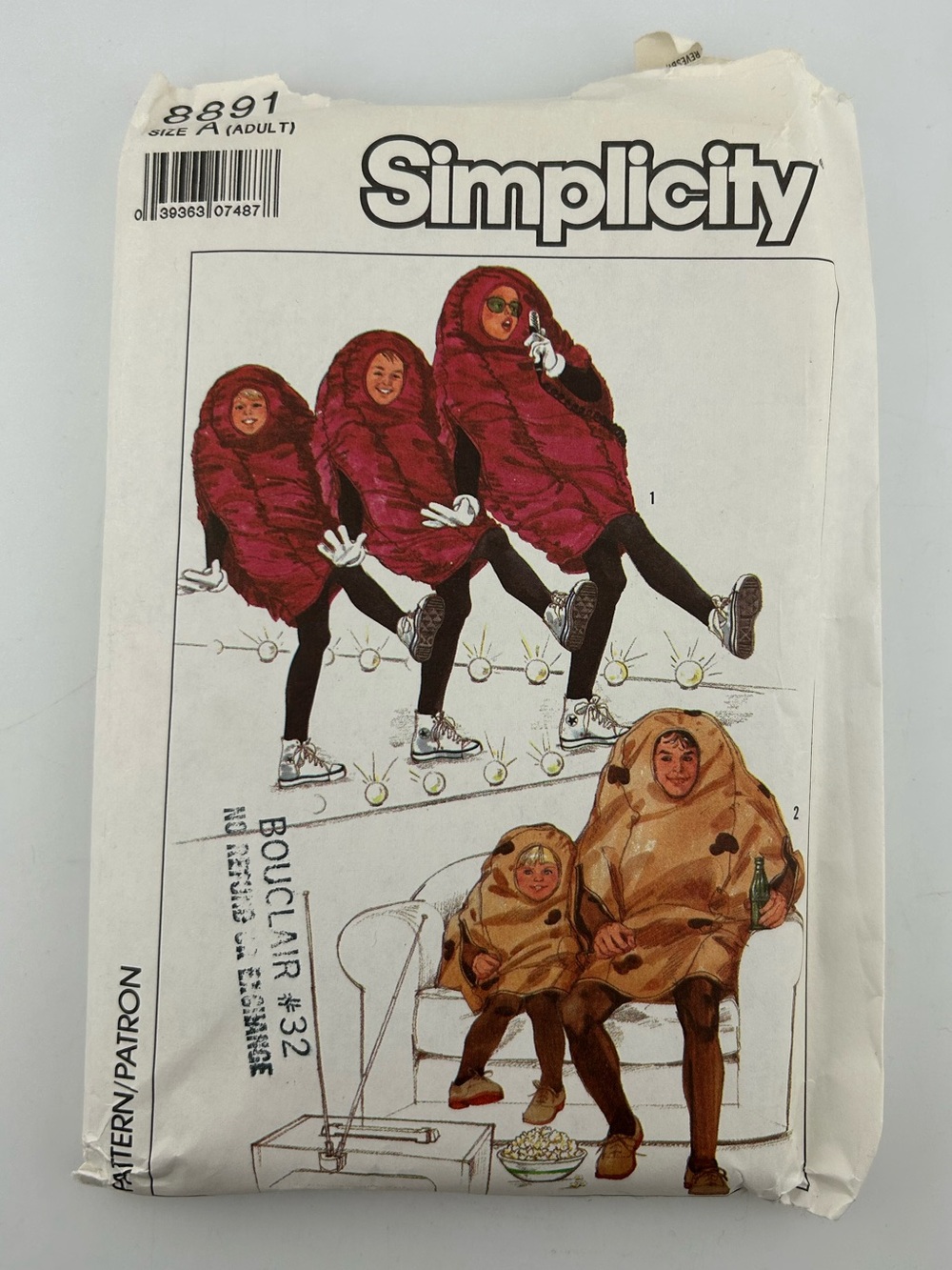 🪡 SIMPLICITY Adult Grape and Potato Costumes Sewing Pattern 8891